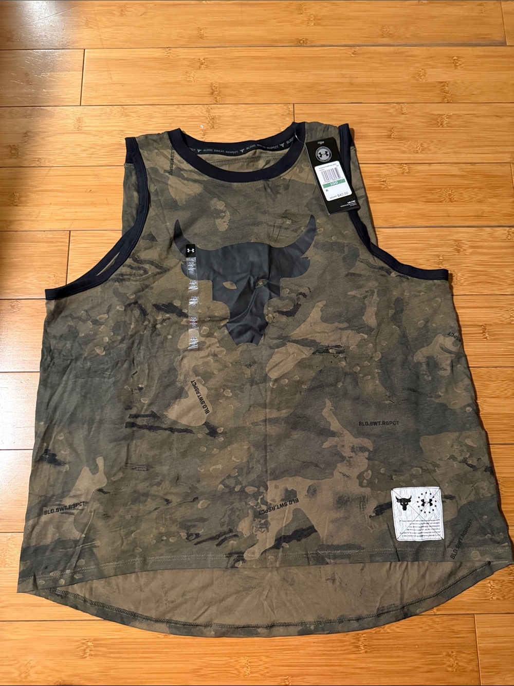 Under Armour Womans Olive Camo Tank with Black Trim